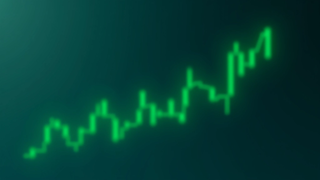 Grafico che mostra chiaramente un trend al rialzo con una linea di tendenza tracciata, massimi e minimi crescenti
